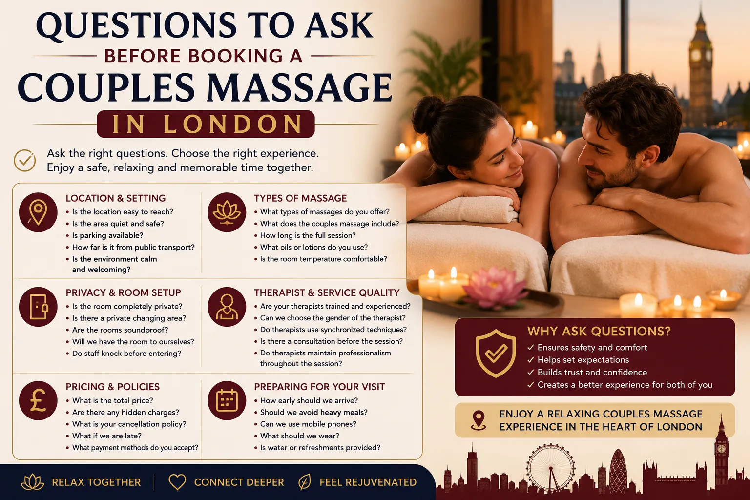 Questions to Ask Before Booking a Couples Massage in London