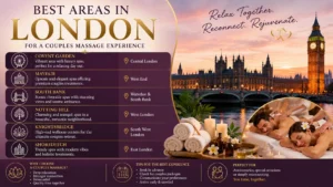 Explore the best areas in London for couples massage experiences, from luxury spas in Mayfair to private wellness studios in Soho.