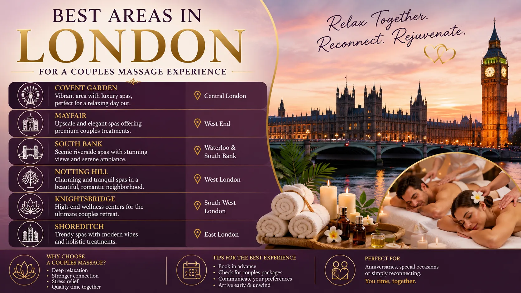 Best Areas in London for a Couples Massage Experience