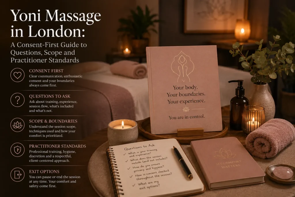 Yoni Massage in London: A Consent-First Guide to Questions, Scope and Practitioner Standards
