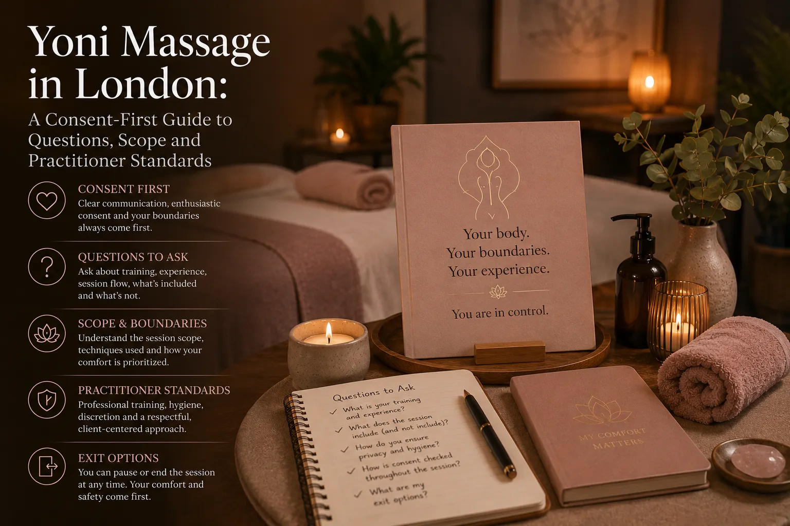 Yoni Massage in London: A Consent-First Guide to Questions, Scope and Practitioner Standards