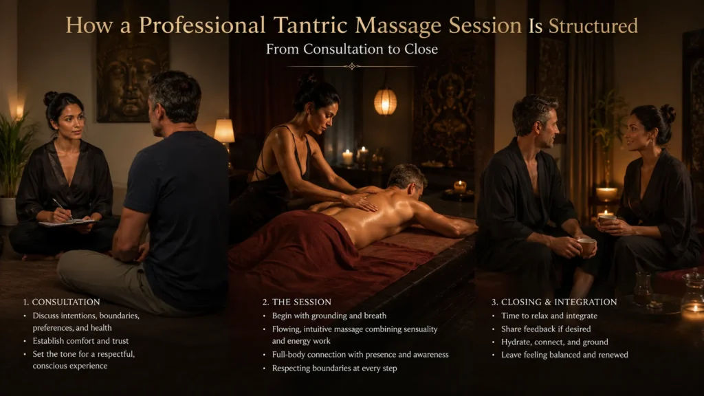 How a Professional Tantric Massage Session Is Structured From Consultation to Close