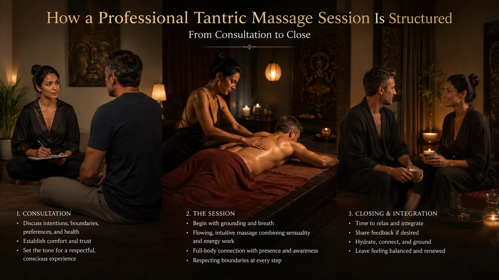 How a Professional Tantric Massage Session Is Structured From Consultation to Close